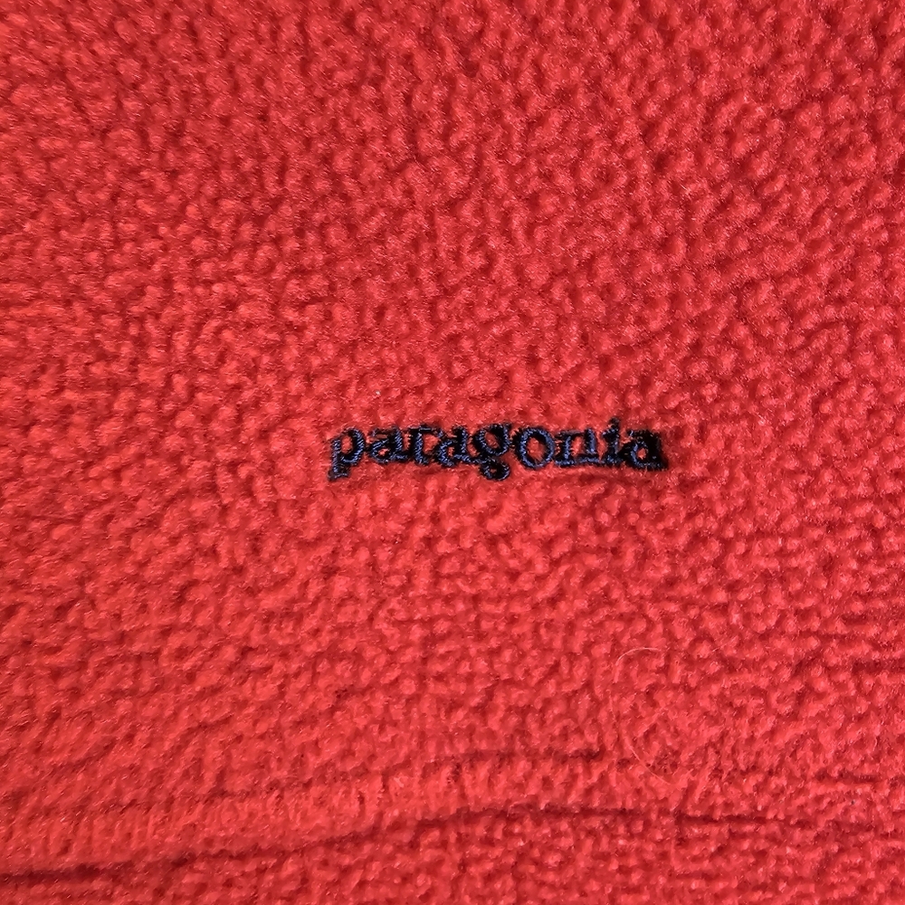 Vtg Patagonia Synchilla Red Full Zip Vest Style 25182 Men's Size L Made USA - Picture 2 of 6